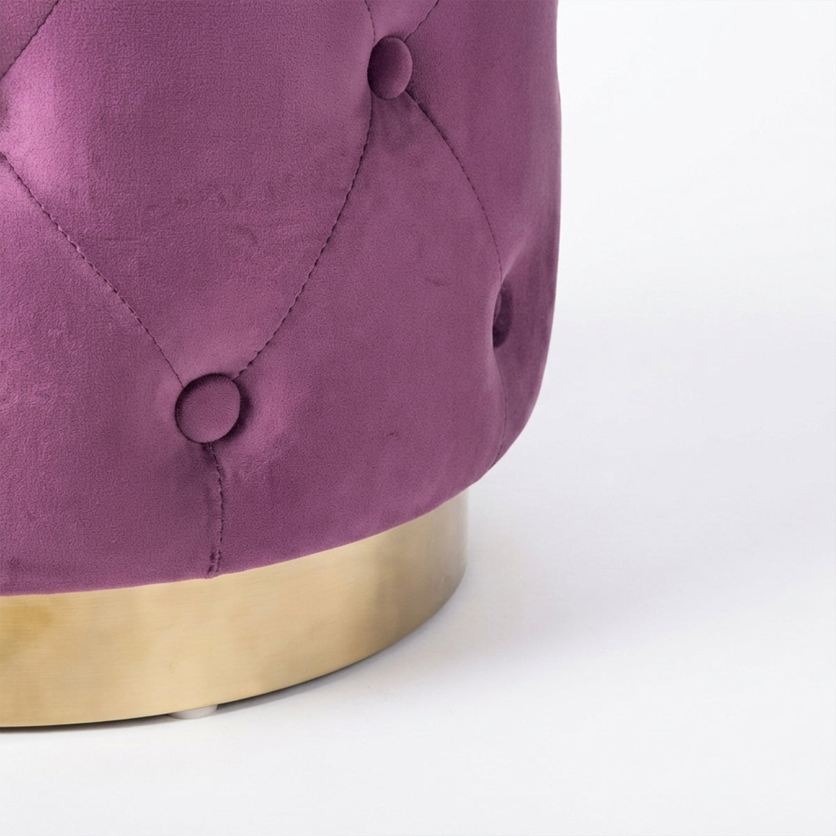 Beliani Pouffe CARROLLTON Velvet Purple Cushion Stool