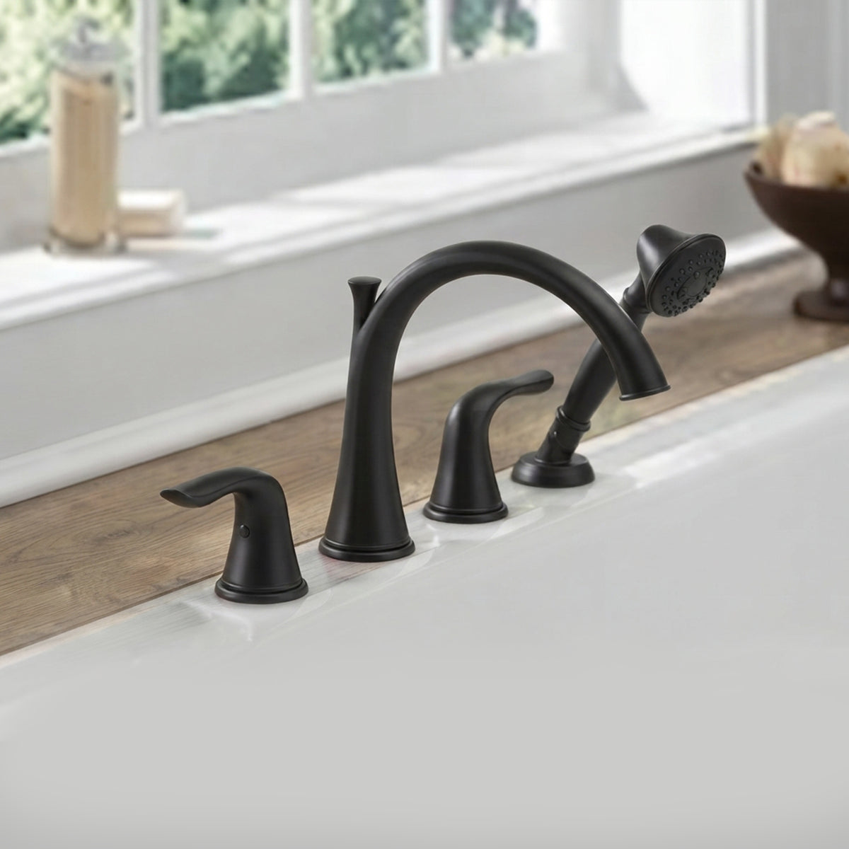 DELTA T4738-RB Lahara Roman Tub w/ Handshower Trim - Venetian Bronze