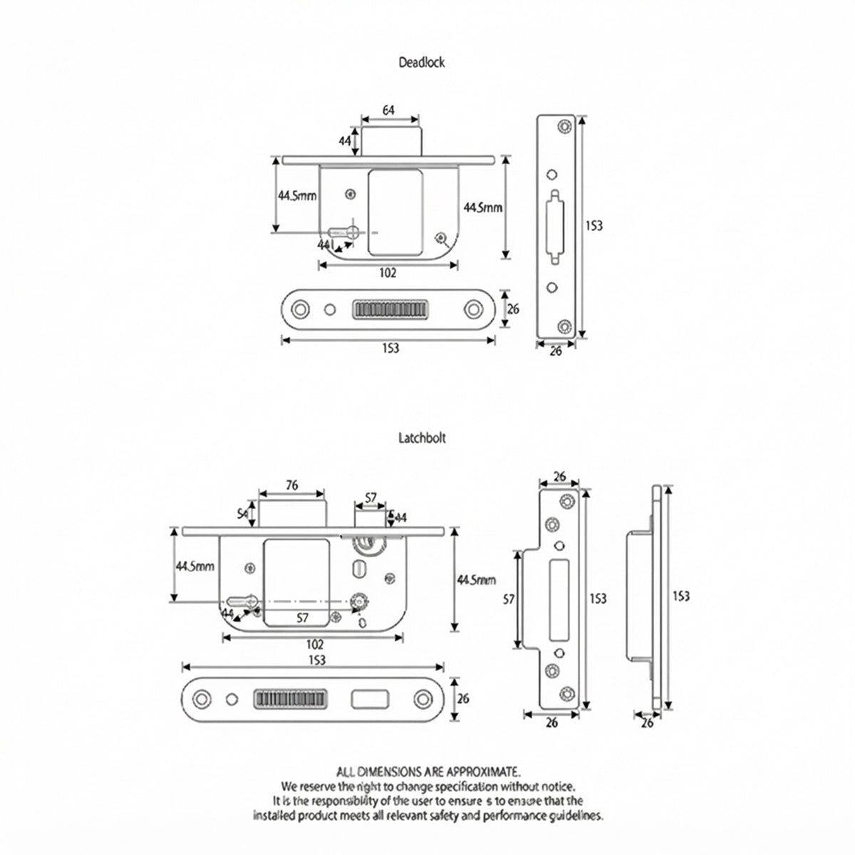 ERA BS3621 Fortress 5 Lever Mortice Deadlock Door Lock