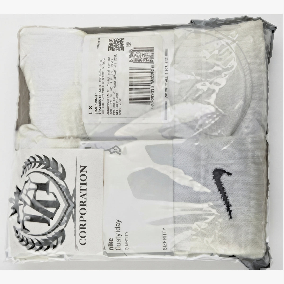 Nike Everyday Crew Socks for Men,3 pairs, Size L - White