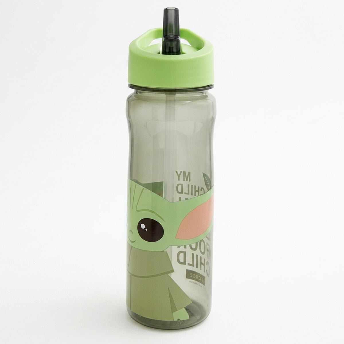 STAR WARS GROGU THE CHILD DRINKS BOTTLE FLIP LID & STRAW 600ML