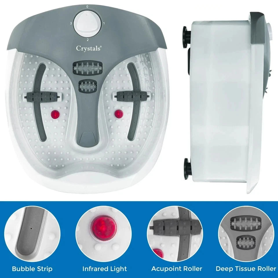 DENNY Foot Spa & Massager Pedicure Bath with Electric Temp Controller Heater,