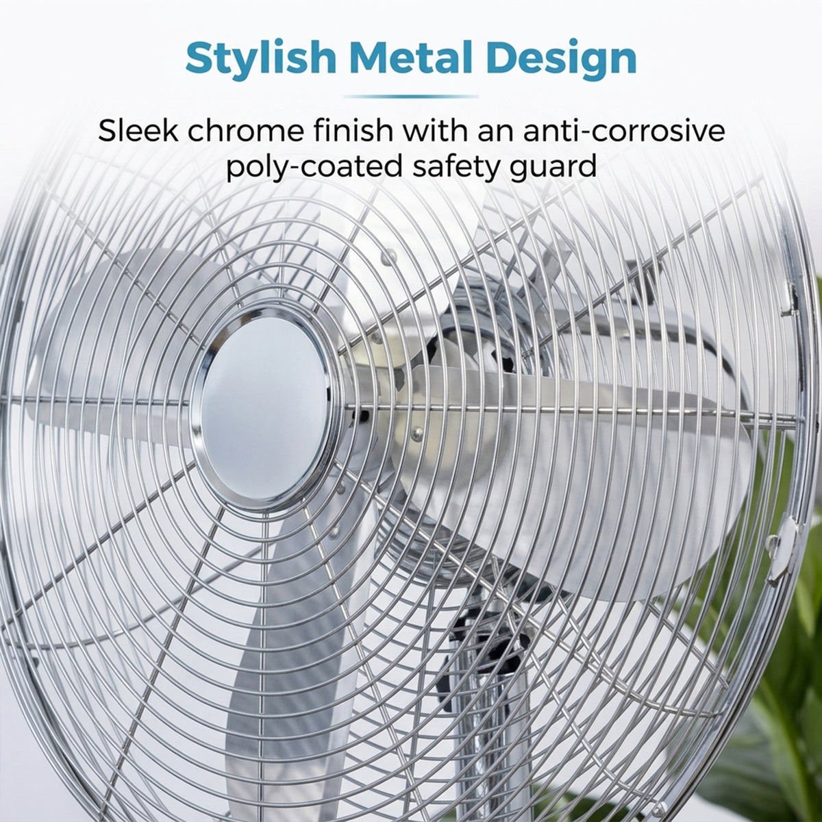 18” Metal Floor Standing Fan Chrome Colour Next working day Delivery