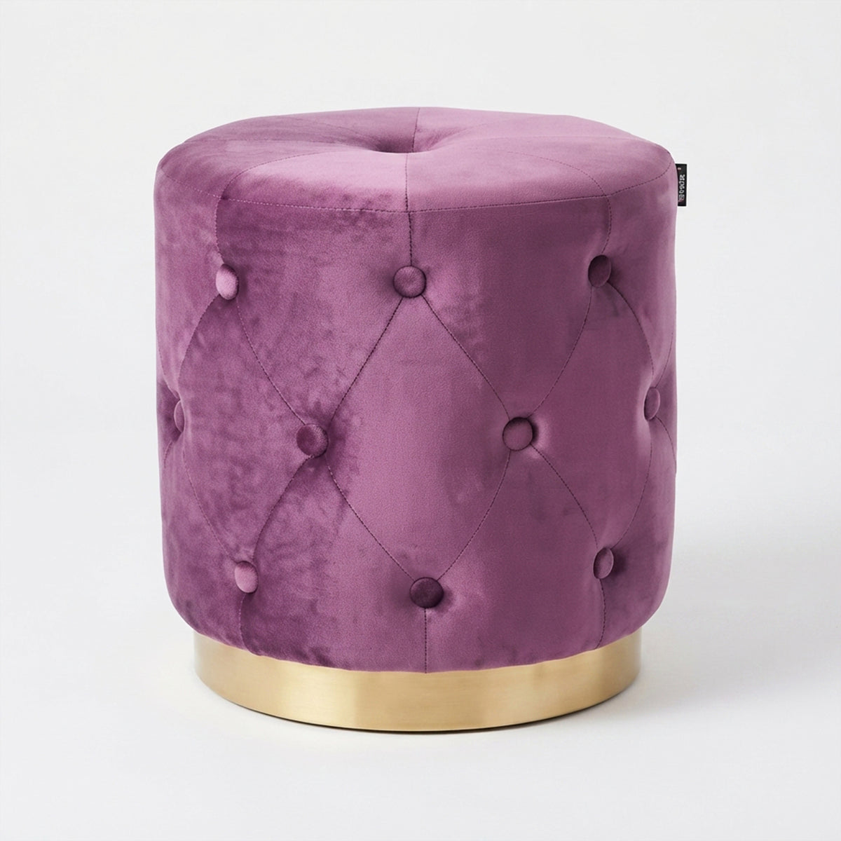 Beliani Pouffe CARROLLTON Velvet Purple Cushion Stool
