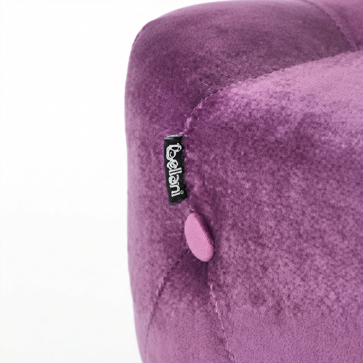 Beliani Pouffe CARROLLTON Velvet Purple Cushion Stool