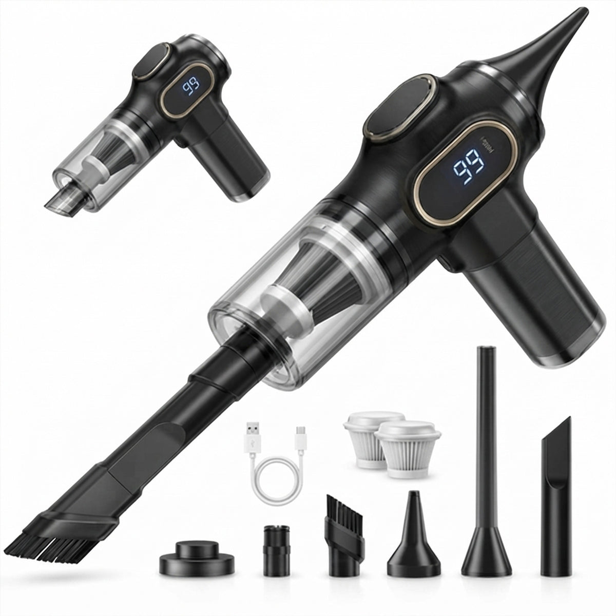 Hand held rechargeable vacuum cleaner