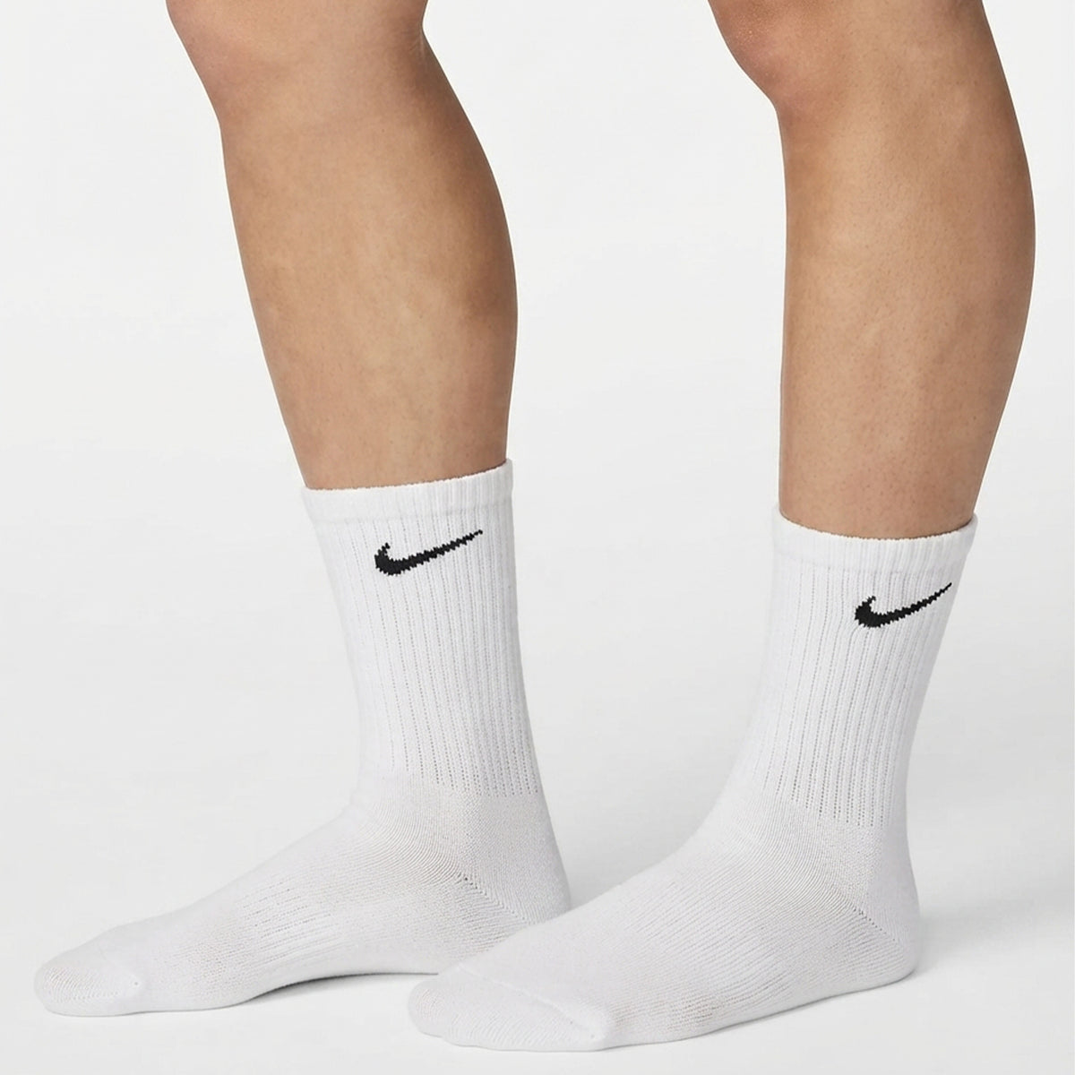Nike Everyday Crew Socks for Men,6 pairs, Size L - White