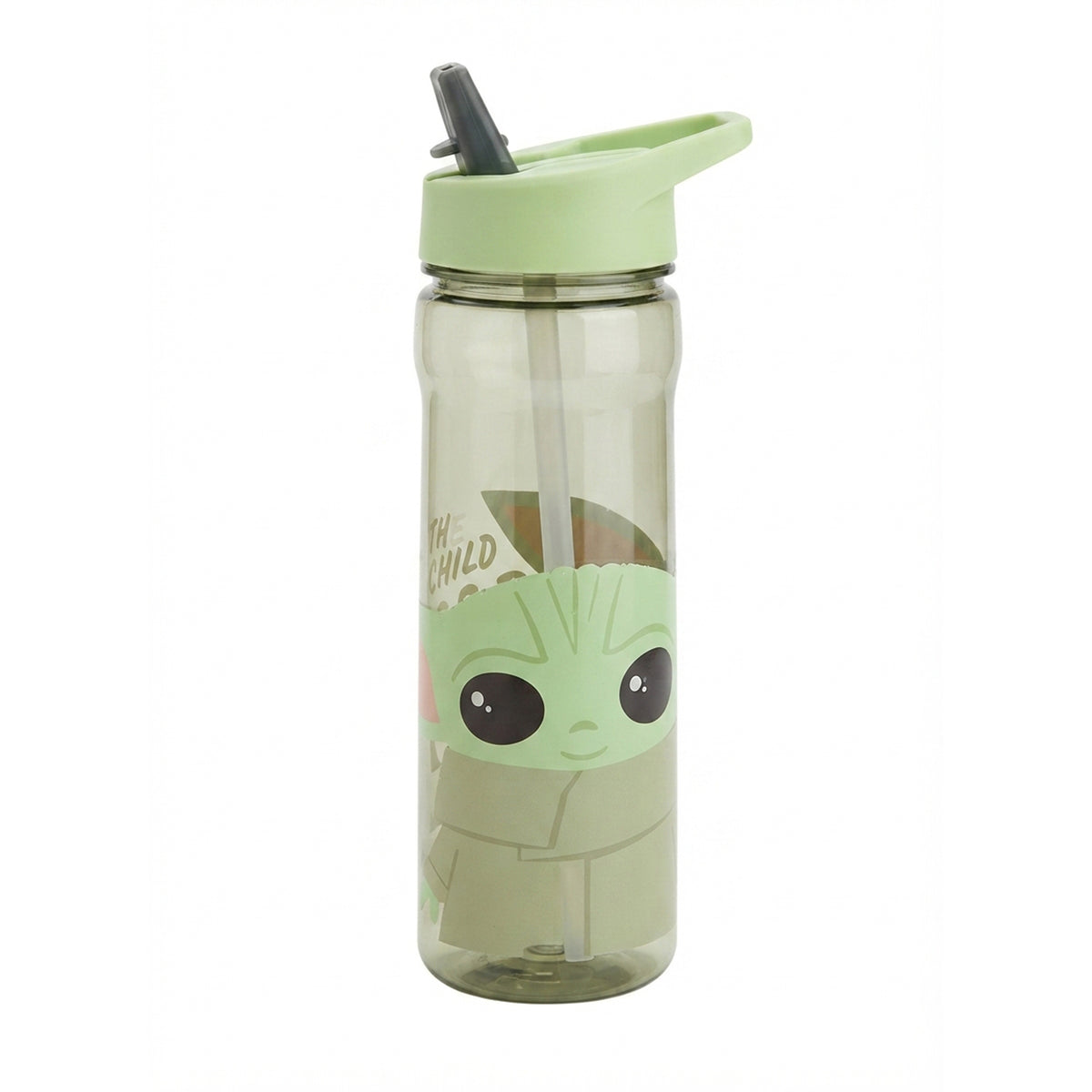 SALE! STAR WARS GROGU THE CHILD DRINKS BOTTLE FLIP LID & STRAW 600ML MANDALORIAN