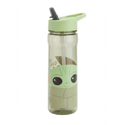 SALE! STAR WARS GROGU THE CHILD DRINKS BOTTLE FLIP LID & STRAW 600ML MANDALORIAN