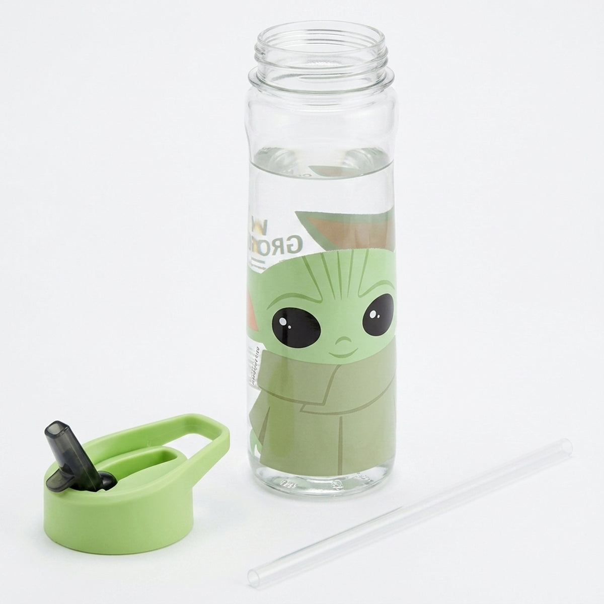 STAR WARS GROGU THE CHILD DRINKS BOTTLE FLIP LID & STRAW 600ML