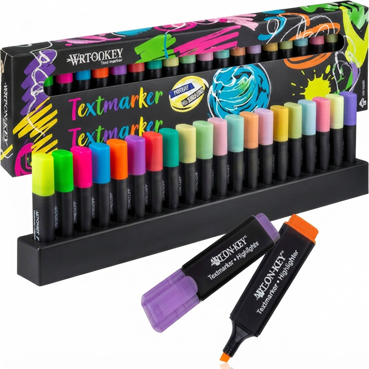 Share Highlighter,set of 20pcs,Textmarker,Line Thicknesses 2-5mm