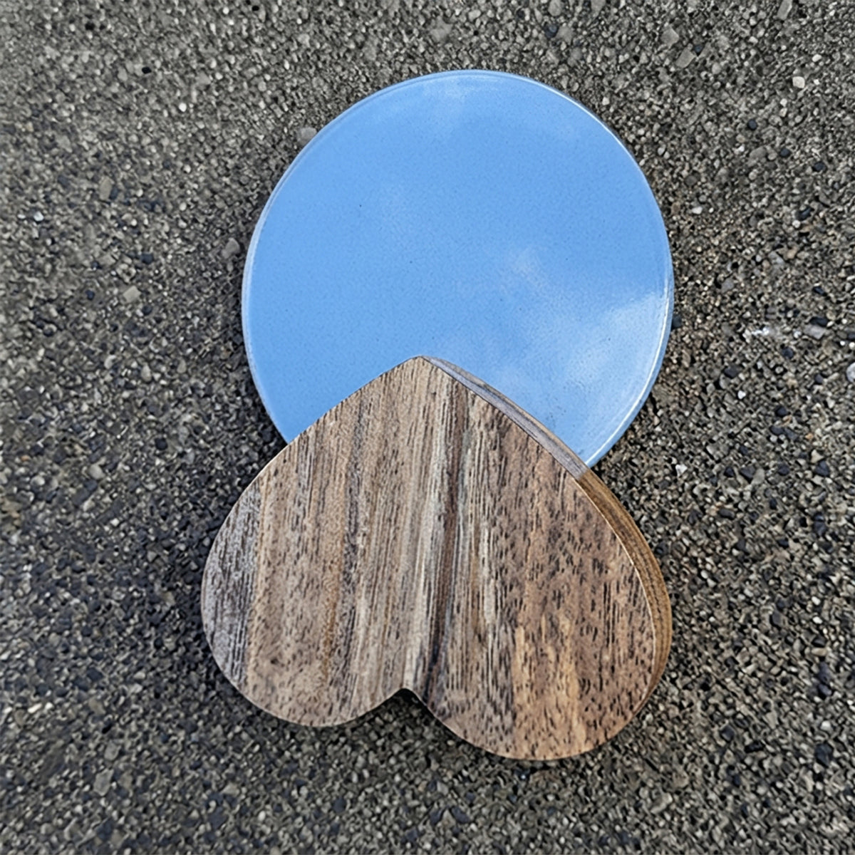 Wooden Heart Shaped with Mirror