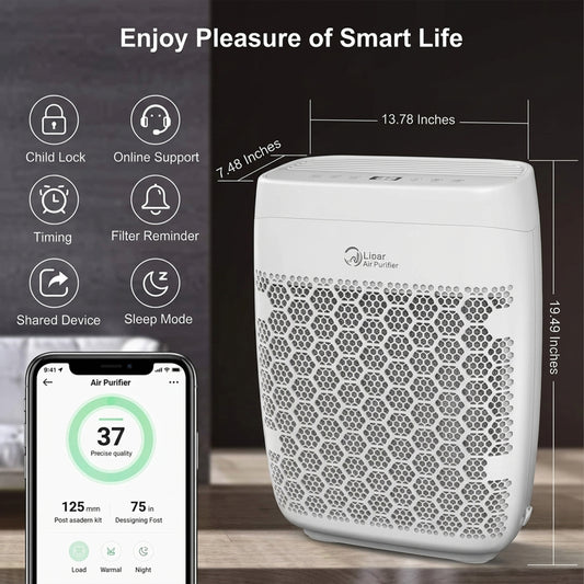 Zigma Aerio-300 AI / Smart HEPA Air Purifier for Large Rooms 5-in-1