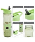 STAR WARS GROGU THE CHILD DRINKS BOTTLE FLIP LID & STRAW 600ML