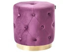 Beliani Pouffe CARROLLTON Velvet Purple Cushion Stool