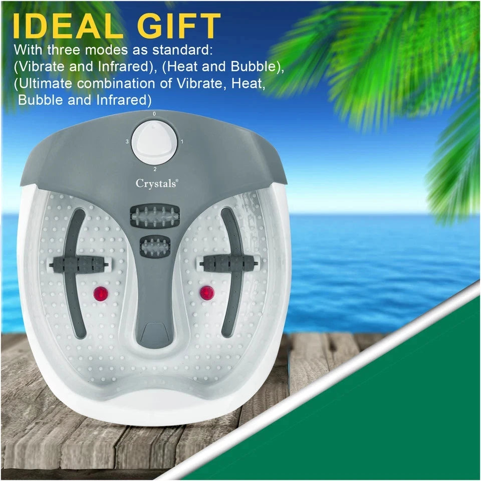 DENNY Foot Spa & Massager Pedicure Bath with Electric Temp Controller Heater,