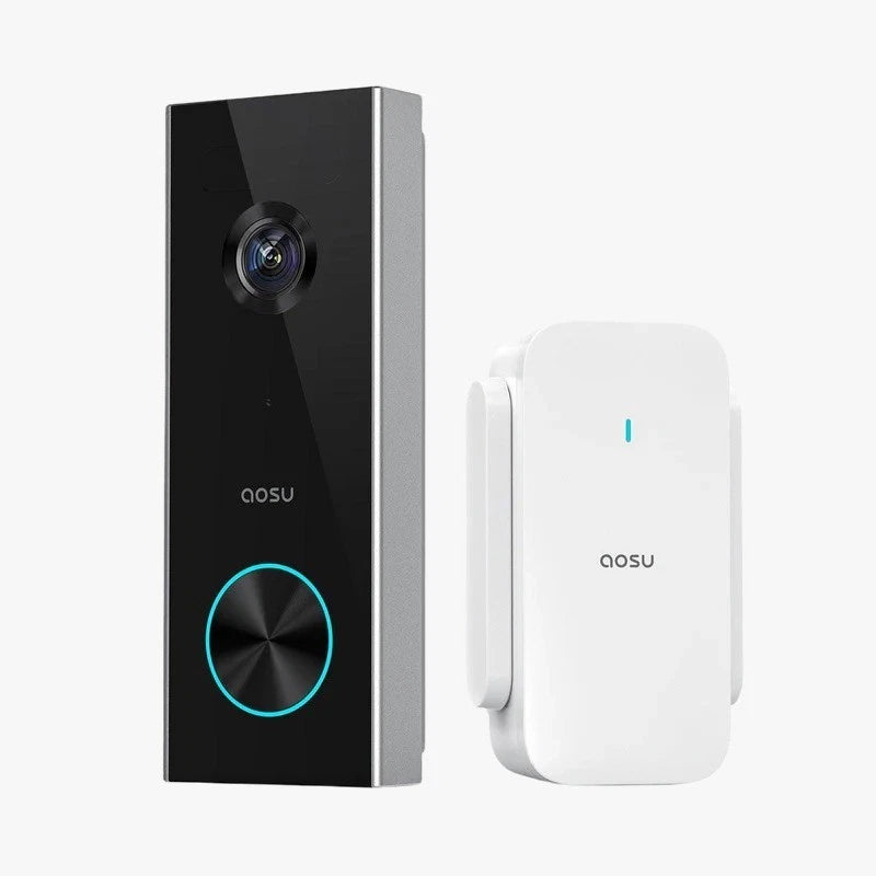 Aosu Video Doorbell Pro And Wi-fi Homebase, 2K QHD, Works With Alexa & Google