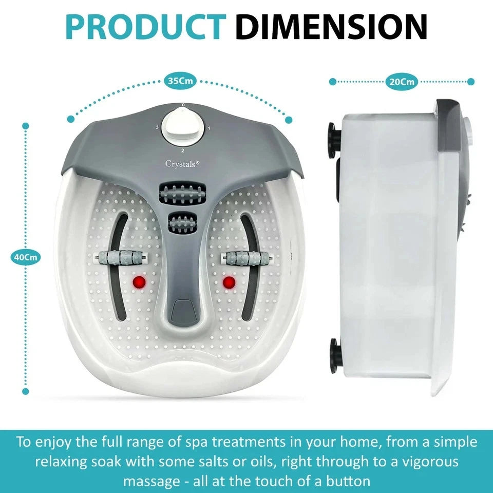DENNY Foot Spa & Massager Pedicure Bath with Electric Temp Controller Heater,