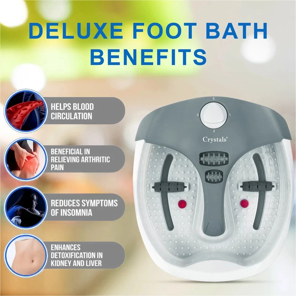 DENNY Foot Spa & Massager Pedicure Bath with Electric Temp Controller Heater,
